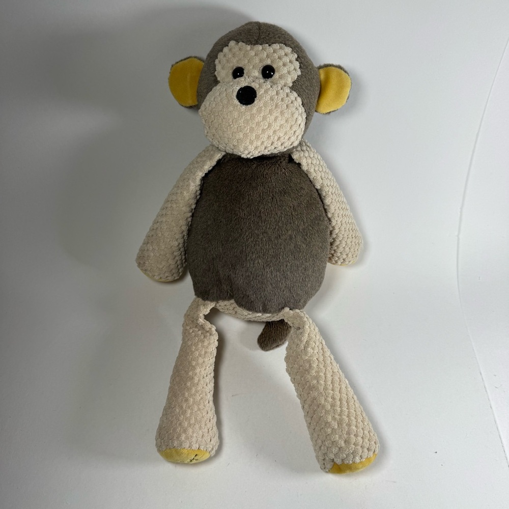 Scentsy Buddy Plush Monkey 2010 16" Brown Beige Waffle Zipper Pouch Scented